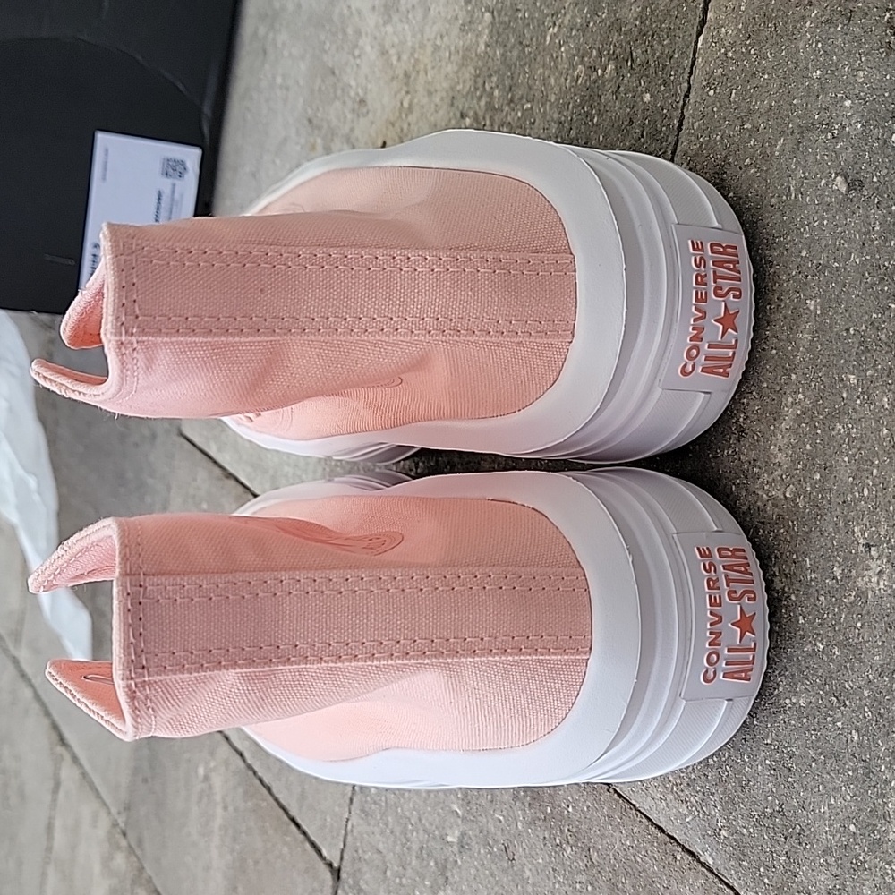 Converse Women's CTAS Move Hi Top Platform Sneakers Storm Pink & White Canvas W8 - Picture 4 of 8
